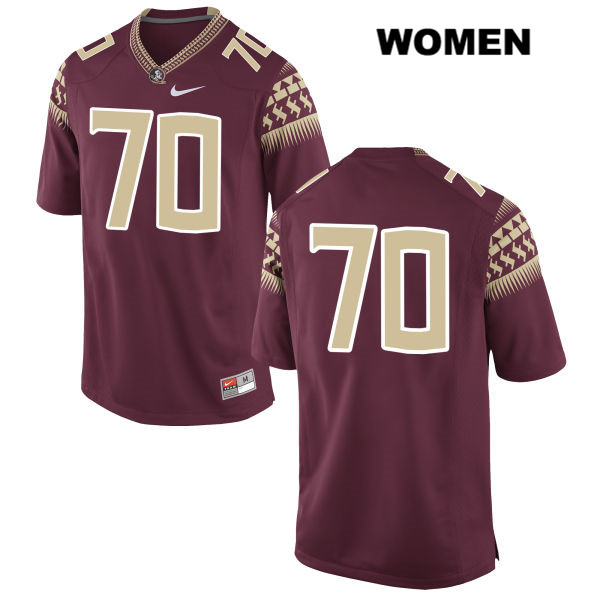 Women's NCAA Nike Florida State Seminoles #70 Cole Minshew College No Name Red Stitched Authentic Football Jersey UES5369VO